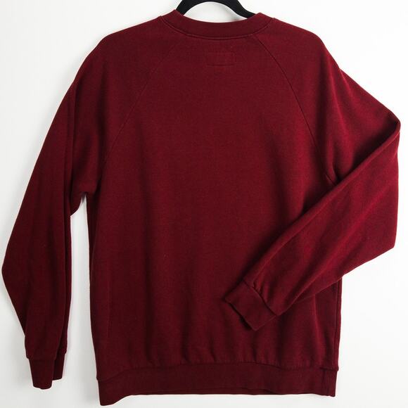 Brixton Crewneck Sweatshirt Men’s Large Red Relaxed Fit Logo Pullover Casual - Picture 7 of 11